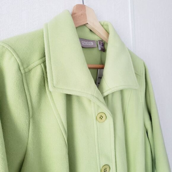 New Chico's Coat lime green - Picture 5 of 11